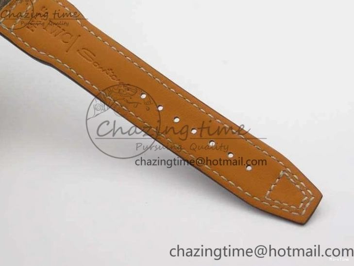 MIROTIME 0301 Pilot Chrono 20th ZF 1:1 Best Edition Black Dial On Brown Leather Strap A ZeroBulk 7236